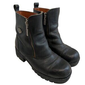 Harley-Davidson Black Leather Motorcycle Boots